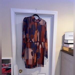 Mini dress with sleeves (sheer sleeves) size 1x